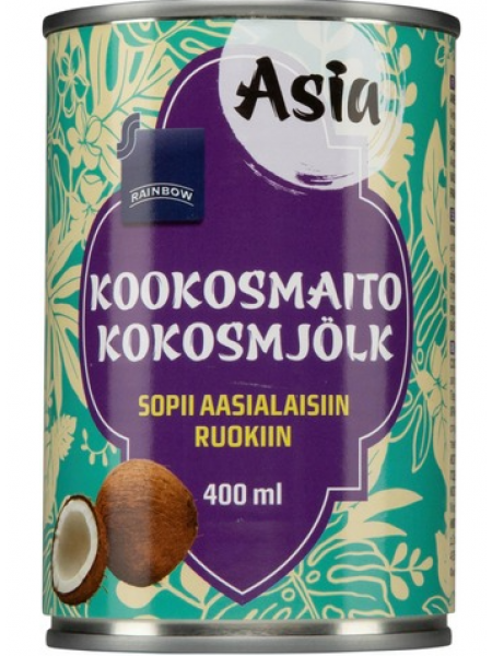 Кокосовое молоко Rainbow Kookosmaito 400мл в ж/банке