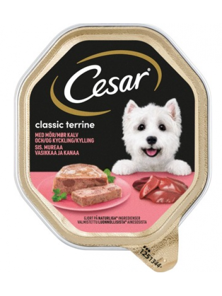 Консервы для взрослых собак Cesar Classics телятина и курица 150г