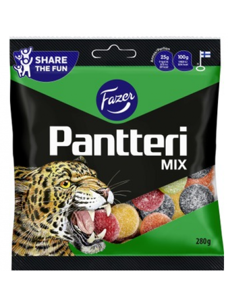 Конфеты из цукатов и солодки Fazer Pantteri Mix 280г