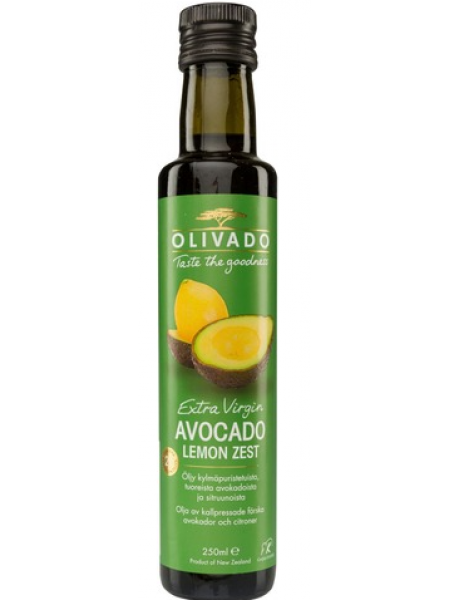 Масло авокадо первого отжима с лимоном Olivado Extra Virgin Avokadoöljy Sitruuna 250мл