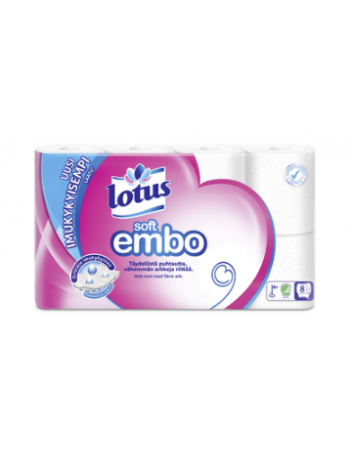 Туалетная бумага Lotus Soft Embo 8 шт