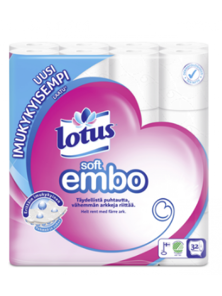 Туалетная бумага Lotus Soft Embo 32 шт