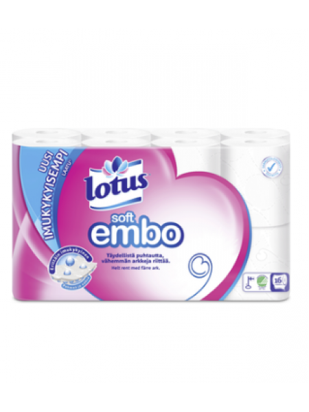 Туалетная бумага Lotus Soft Embo 16 шт
