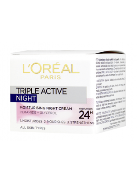 Активный увлажняющий ночной крем L'Oréal Paris Triple Active 50 мл