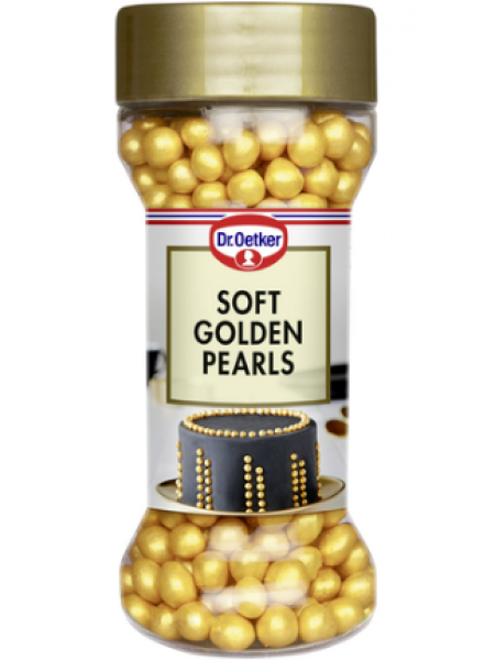 Кондитерская посыпка Dr. Oetker Soft Golden Pearls 42 г золотой жемчуг