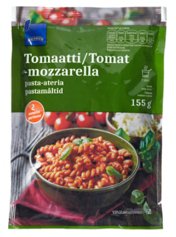 Паста с томатами и моцареллой Rainbow tomaatti-mozzarella 155 г с низким содержанием лактозы