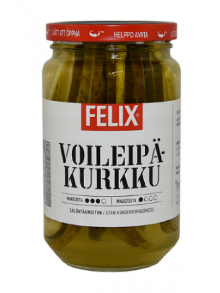 Огурцы маринованные Felix Voileipäkurkku для гамбургеров 460 / 230г 