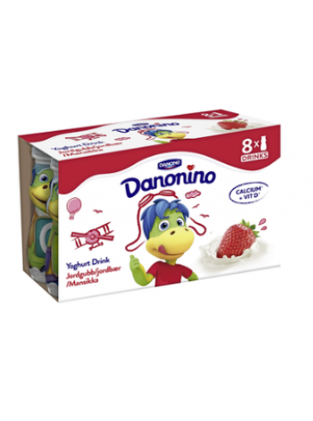Клубничный йогуртовый напиток Danone Danonino 8x100г
