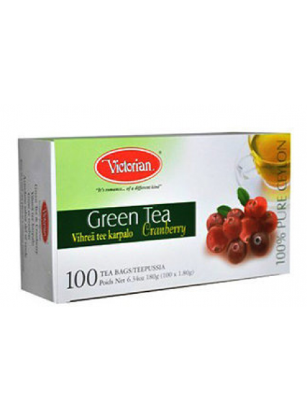 Чай зеленый Victorian Cranberry 100 шт с клюквой