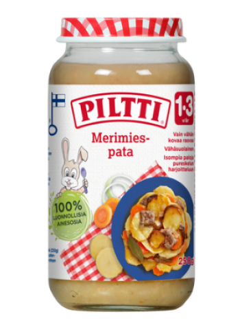 Детское питание Piltti Merimiespata 250г картофель говядина 1-3 года 