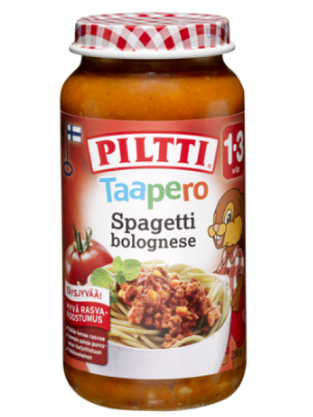 Детское питание Piltti Spagetti Bolognese 250 г Спагетти Болоньезе