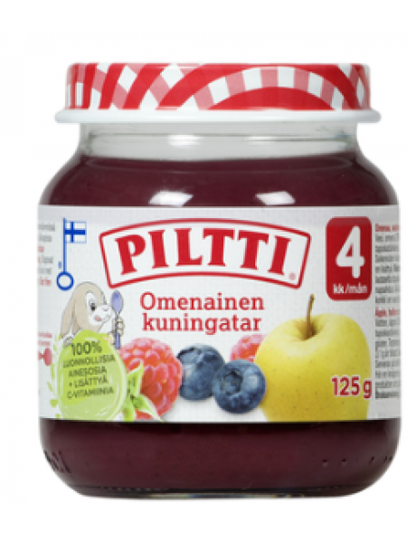 Ягодно-фруктовое пюре Piltti Omenainen Kuningatar 125 г  с 4 месяцев
