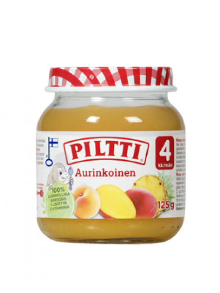 Фруктовое пюре Piltti Aurinkoinen 125 г с 4 месяцев