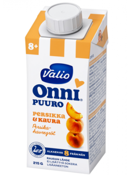 Овсяная каша  Valio Onni Persikka-Kaurapuuro Uht 215 г с персиками