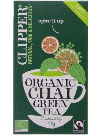 Чай в пакетиках Clipper органический зеленый со специями 20шт