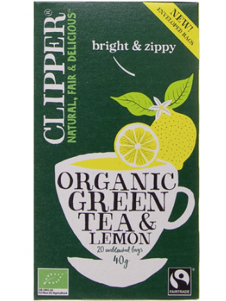 Зеленый чай органический Clipper с лимоном 20шт