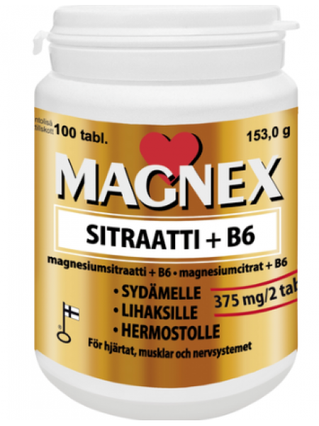 Витамины Magnex sitraatti + B6 100 таб