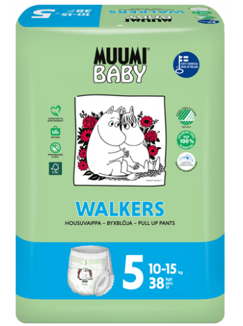 Подгузники Muumi Baby Walkers 5 38 шт 10-15 кг