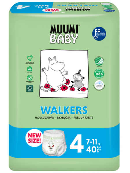 Трусики Muumi Baby Walkers 4 40 шт 7-11 кг