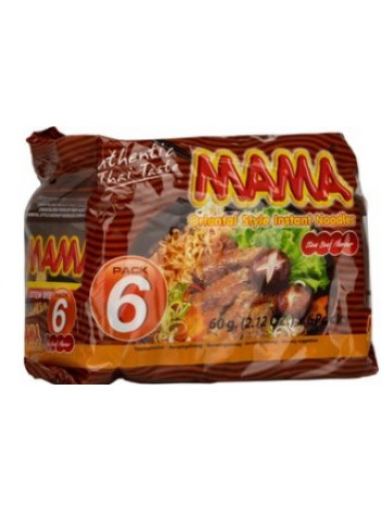 Лапша со вкусом говядины Mama Lihanmakuinen 6X60г