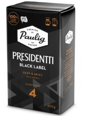 Кофе молотый Paulig Presidentti Black Label 450г