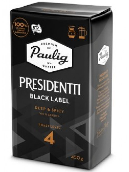 Кофе молотый Paulig Presidentti Black Label 450г