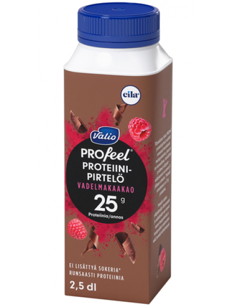 Протеиновый коктейль Valio PROfeel Proteiinipirtelö 2,5 дл малина какао без лактозы