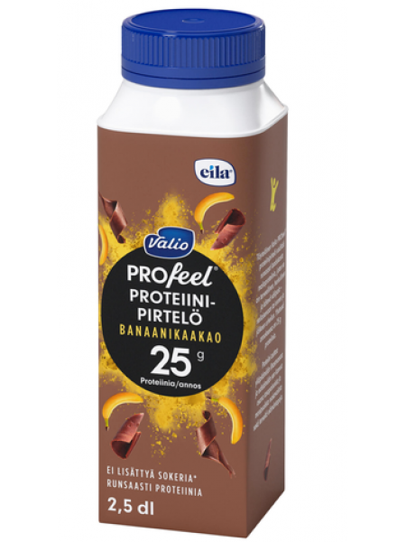 Питьевой протеиновый коктейль Valio PROfeel Proteiinipirtelö 2,5 дл банан какао без лактозы