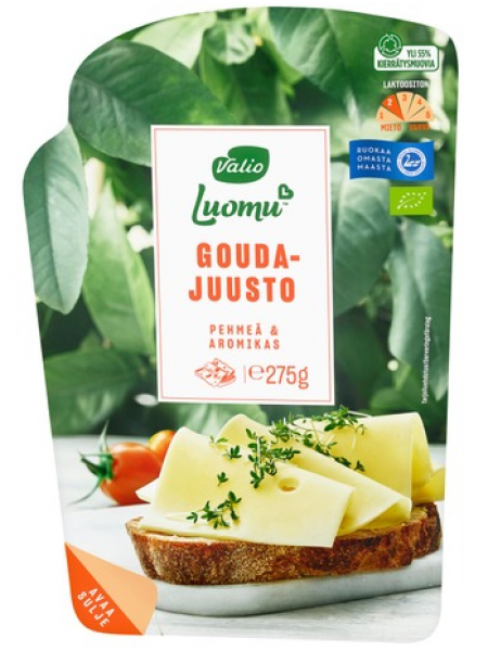 Сыр Гауда Валио в нарезке Valio Luomu Gouda 275г без лактозы