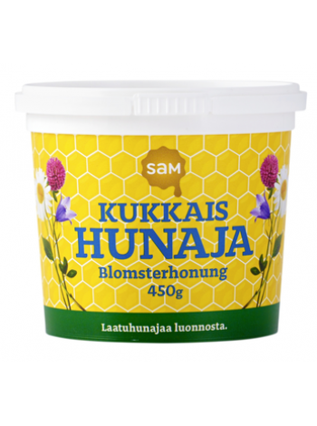 Цветочный мёд кристаллический SAM Kukkais hunaja 450г