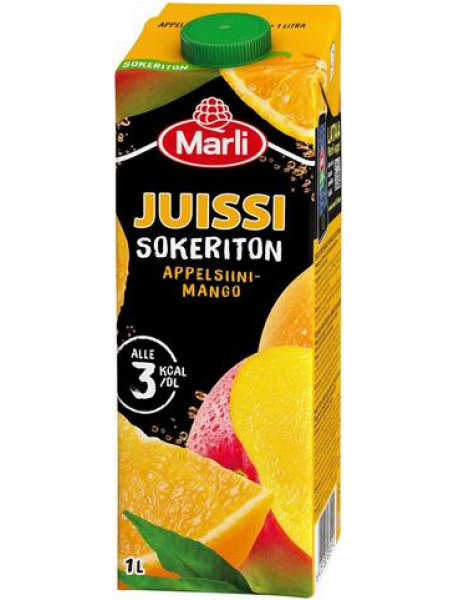 Напиток апельсин-манго без сахара Marli Juissi Sokeriton Appelsiini-mangomehujuoma 1л