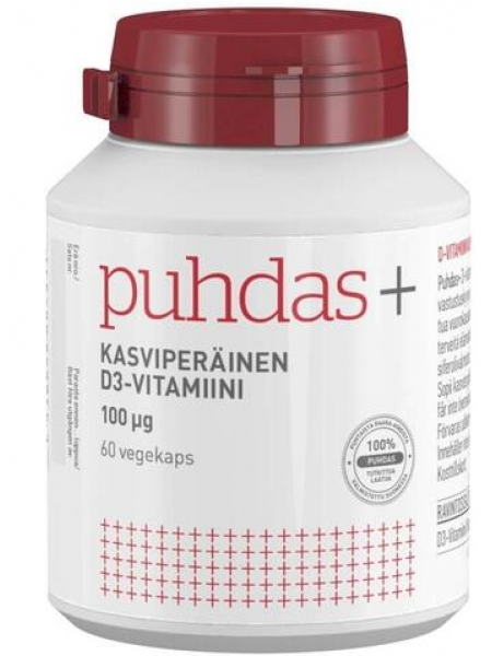 Растительный витамин D3 100 мкг Pure Vitamin + D3 60шт