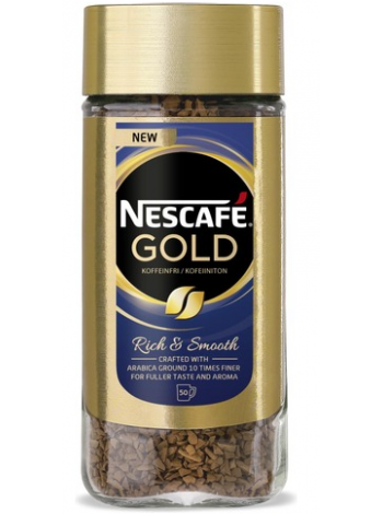 Растворимый кофе Nescafé Gold Kofeiiniton 100г без кофеина
