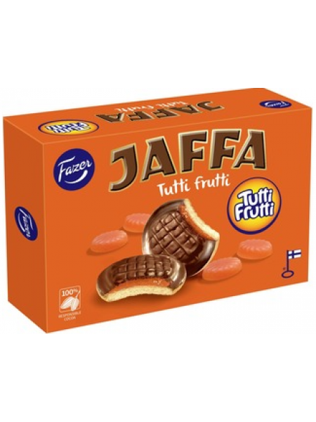 Бисквит в шоколадной глазури с начинкой со вкусом апельсина Jaffa Tutti Frutti 300г 24шт