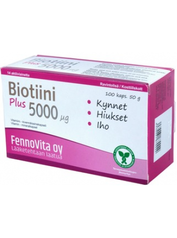 Витамины Fennovita Ravintolisä Biotiini Plus 50г для волос, ногтей и кожи