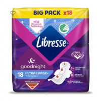 Прокладки ночные LIBRESSE Night Ultra Large+18 kpl Big pack