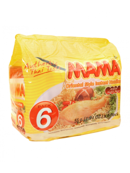 Лапша со вкусом куры Mama Kananmakuinen Nuudeli 6x55г