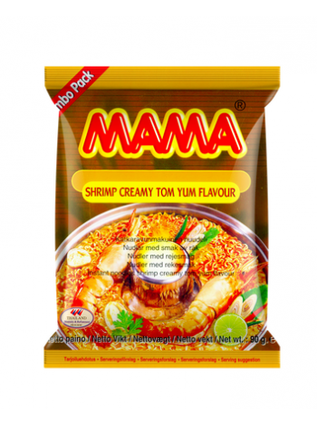 Лапша со вкусом креветок Mama Katkaravunmakuinen Nuudeli Creamy Tom Yum 90г