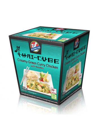 Зеленый карри с курицей и лапшой Kitchen Joy Thai-Cube Creamy Green Curry -Kanaa Ja Nuudeleita 320г