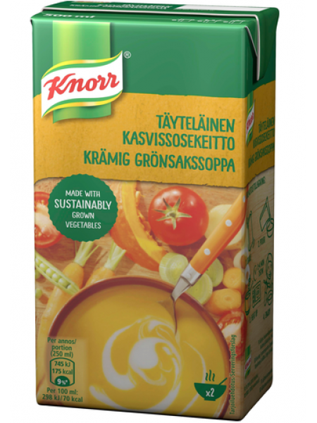 Овощной суп-пюре Knorr Täyteläinen kasvissosekeitto 500мл