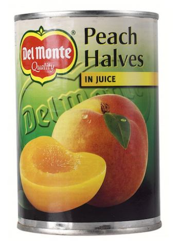 Половинки персиков в собственном соку Del Monte 415 г