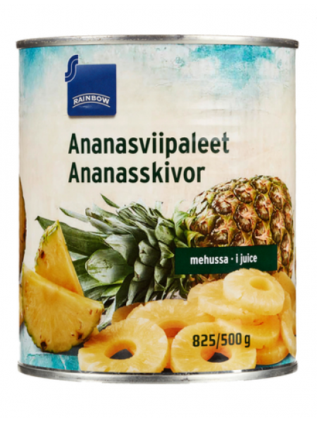 Кольца ананаса в ананасовом соке Rainbow Ananas viipaleet  820/490 г