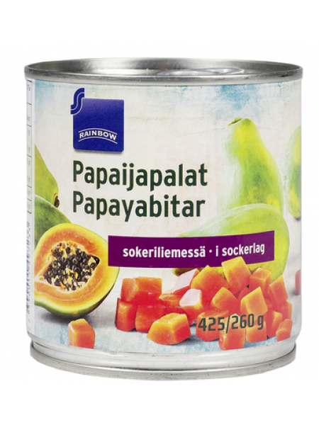 Кусочки папайи в сахарном сиропе Rainbow 425/260г