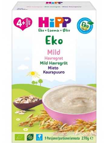 Детская овсяная каша HiPP Luomu Mieto Kaurapuuro 8 порций 270г с 4 месяцев