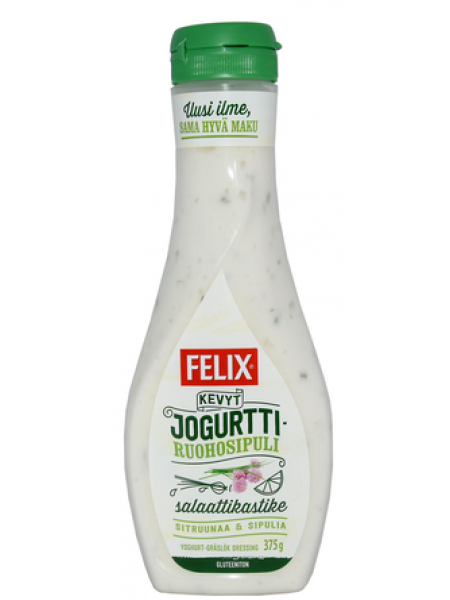 Заправка для салата Felix kevyt jogurtti-ruohosipuli с йогуртом и луком 375г