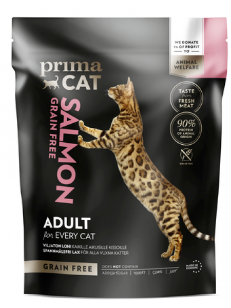 Сухой Корм для взрослых кошек PrimaCat 400г семга