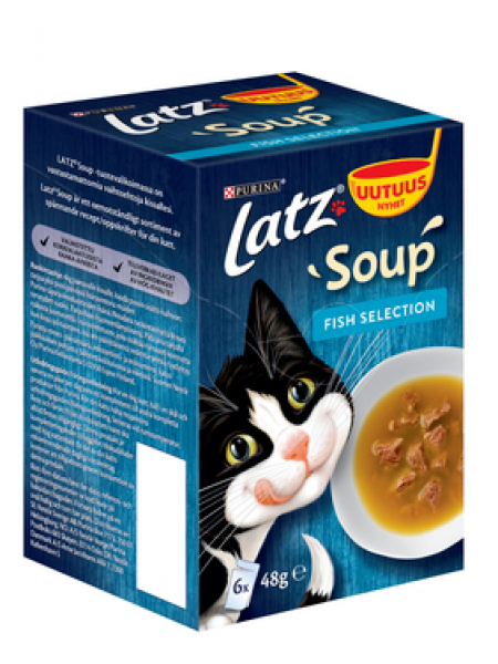 Суп ​​для кошек LATZ Soup Fish Selection 6х48г треска