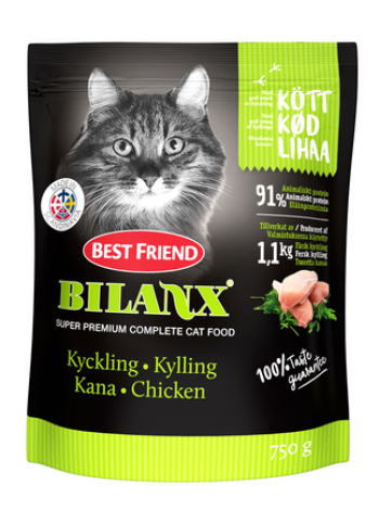 Корм для взрослых кошек Best Friend Bilanx 750г курица