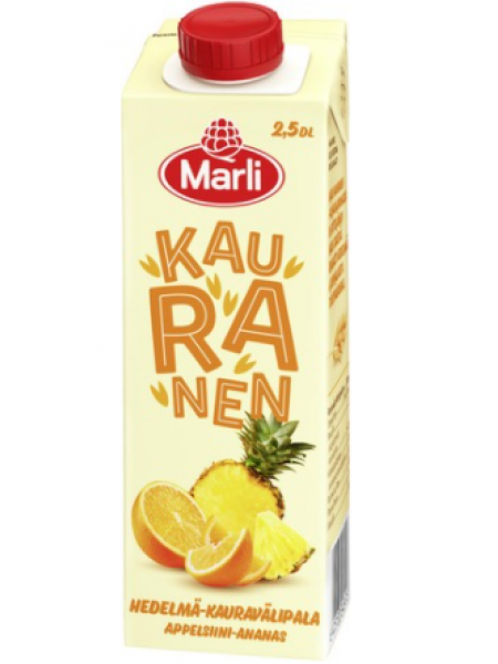 Напиток овсяный Marli Kauranen Appelsiini-Ananasjuoma Апельсин-Ананас 0,25л