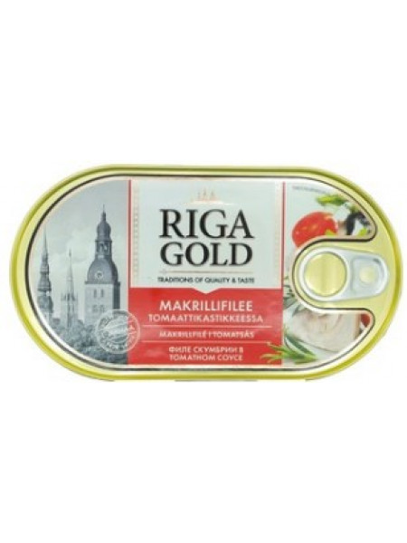 Филе скумбрии в томатном соусе OLD RIGA Makrillifilee 190г/114г